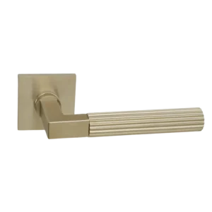 Deurkruk Modul Bauhaus Linear matgoud op dun vierkant geveerd rozet