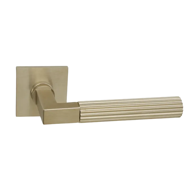 Deurkruk Modul Bauhaus Linear matgoud op dun vierkant geveerd rozet