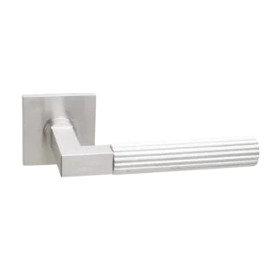 Deurkruk Modul Bauhaus Linear matnikkel op dun vierkant geveerd rozet