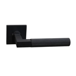 Deurkruk Modul Bauhaus Struktur Carbon PVD op dun vierkant rozet