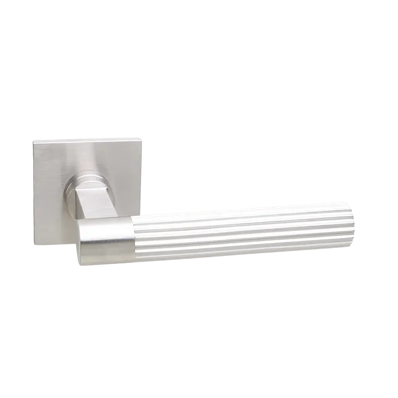 Deurkruk Modul Bruxelles Linear matnikkel op dun vierkant geveerd rozet