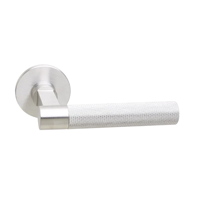 Deurkruk Modul Bruxelles Struktur matnikkel op dun rond rozet