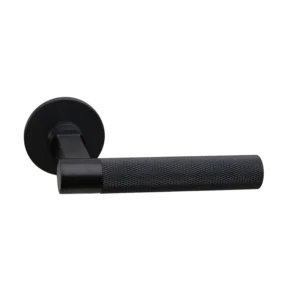 Deurkruk Modul Bruxelles Struktur Carbon PVD op dun rond rozet