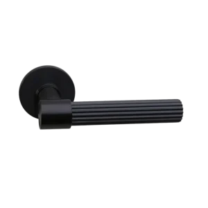 Deurkruk Modul T Bone Linear carbon PVD op dun rond geveerd rozet