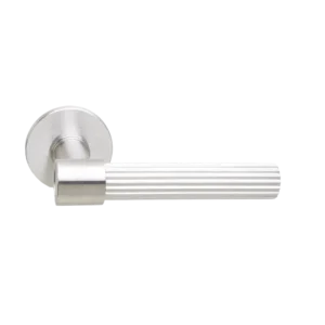 Deurkruk Modul Weimar Linear matnikkel op dun rond geveerd rozet