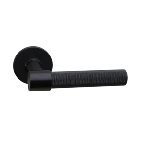 Deurkruk Modul Weimar Struktur carbon PVD op dun rond geveerd rozet