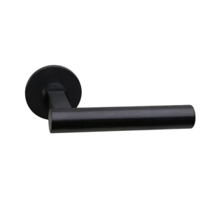 Deurkruk Bruxelles L-Model Carbon PVD op dun rond rozet