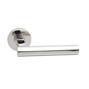 Deurkruk Bruxelles L-Model nikkel op dun rond rozet