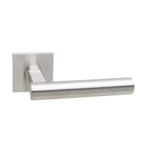 Deurkruk Bruxelles L-model matnikkel op dun vierkant geveerd rozet