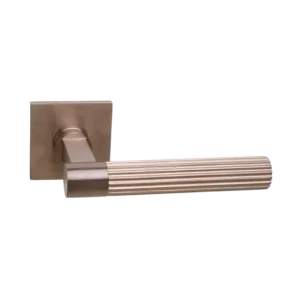 Deurkruk Modul Bruxelles Linear matbrons PVD op dun vierkant geveerd rozet