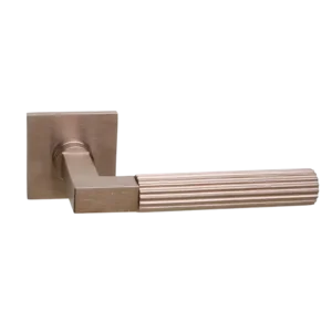 Deurkruk Modul Bauhaus Linear matbrons op dun vierkant geveerd rozet